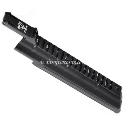 APS Obere Empfängerabdeckung mit Taktisches Schienenvisier Geeignet für APS AEK AK Serie AEG Gewehre Airsoft Schwarz