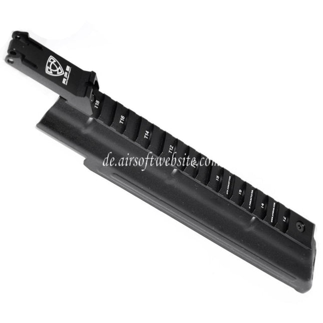 APS Obere Empfängerabdeckung mit Taktisches Schienenvisier Geeignet für APS AEK AK Serie AEG Gewehre Airsoft Schwarz