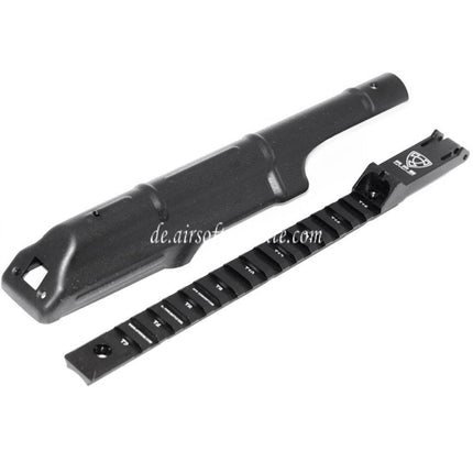 APS Obere Empfängerabdeckung mit Taktisches Schienenvisier Geeignet für APS AEK AK Serie AEG Gewehre Airsoft Schwarz