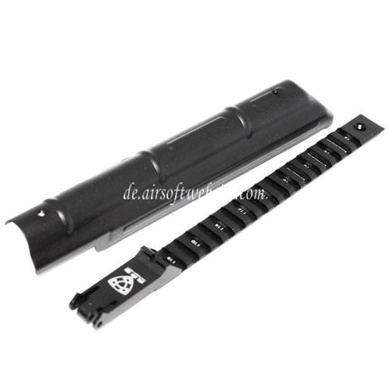 APS Obere Empfängerabdeckung mit Taktisches Schienenvisier Geeignet für APS AEK AK Serie AEG Gewehre Airsoft Schwarz