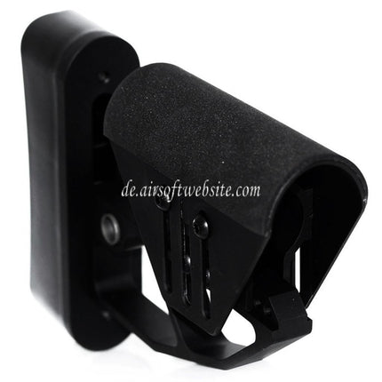 Airsoft Website Leichtgewichtiger verstellbarer Schaft Geeignet für M4 M16 Serie AEG Gewehre Schwarz