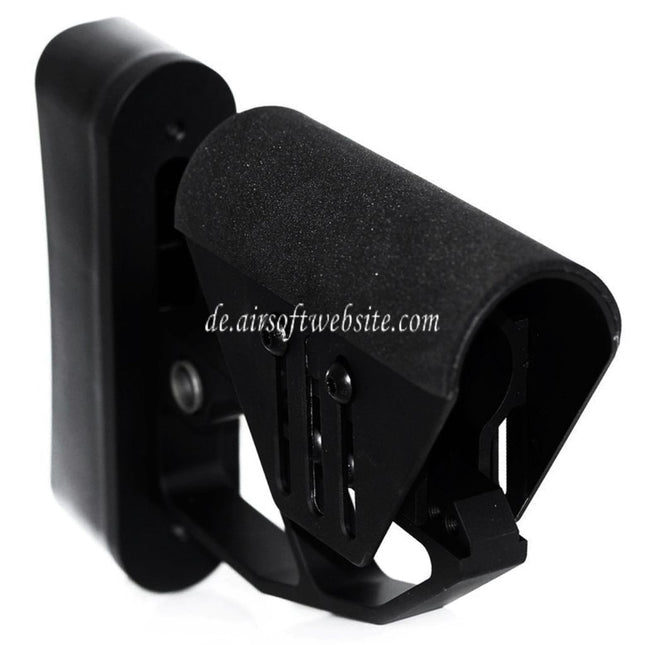 Airsoft Website Leichtgewichtiger verstellbarer Schaft Geeignet für M4 M16 Serie AEG Gewehre Schwarz