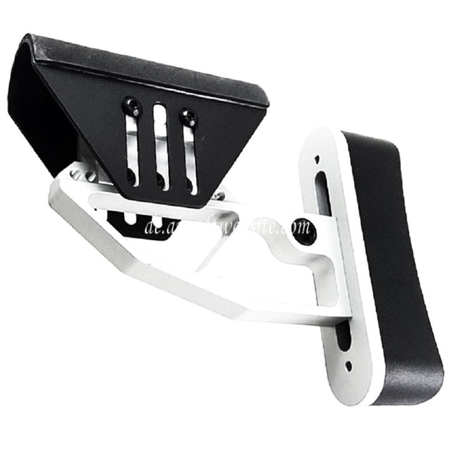 Airsoft Website Leichtgewichtiger verstellbarer Schaft Geeignet für M4 M16 Serie AEG Gewehre Schwarz/Silber