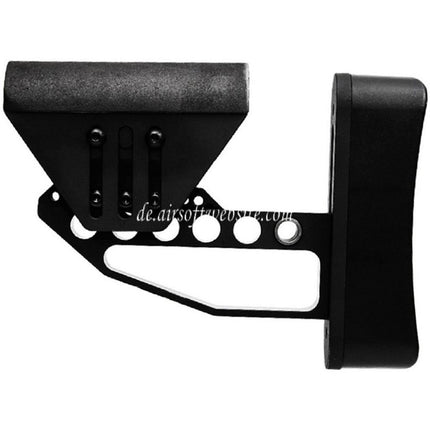 Airsoft Website Leichtgewichtiger verstellbarer Schaft (Typ 2) Geeignet für M4 M16 Serie AEG Gewehre Schwarz