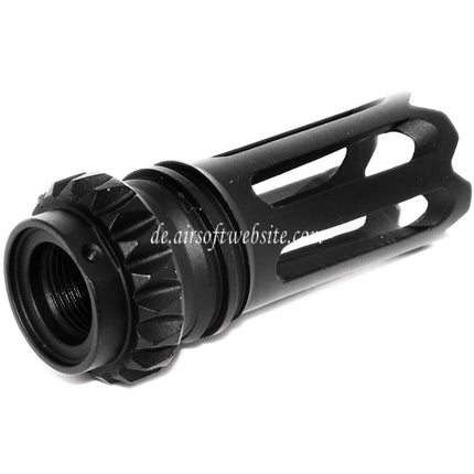 CYMA AAC/QD SCAR Typ Mündungsfeuerdämpfer Geeignet für -14mm CCW Gegen den Uhrzeigersinn Lauf Gewehre Airsoft Schwarz