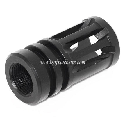 APS ASR Muzzle Mündungsfeuerdämpfer Geeignet für -14mm CCW Gegen den Uhrzeigersinn Lauf Gewehre Airsoft Schwarz