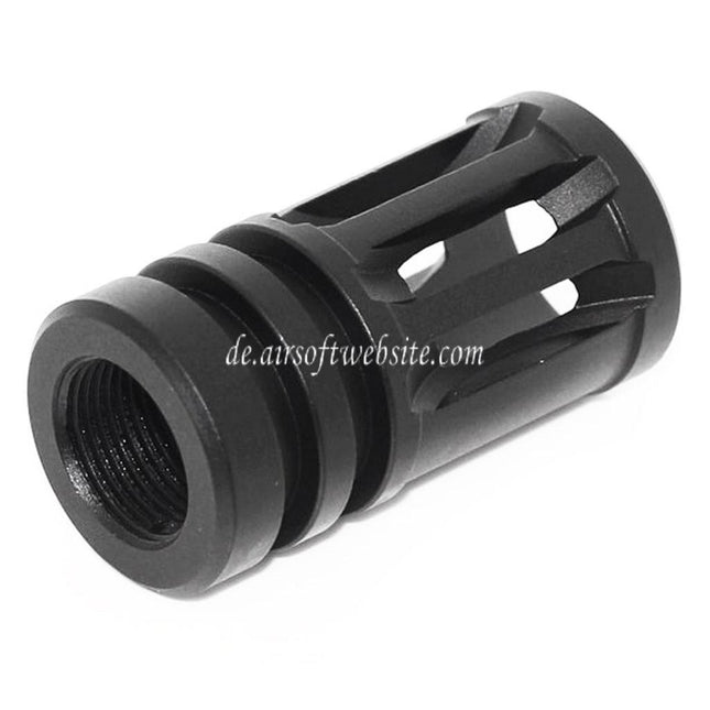 APS ASR Muzzle Mündungsfeuerdämpfer Geeignet für -14mm CCW Gegen den Uhrzeigersinn Lauf Gewehre Airsoft Schwarz