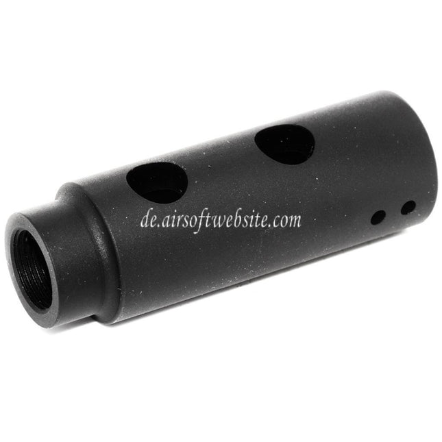 APS Mini Y Comp Muzzle Mündungsfeuerdämpfer Geeignet für +14mm CW Rechtsgewinde Lauf Gewehre Airsoft Schwarz
