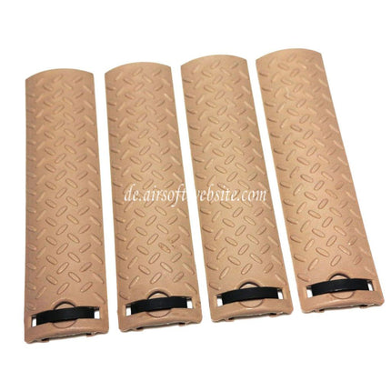 AIRSOFT WEBSITE 4 Stück Set rutschfeste Textur Typ Schienenabdeckung Panel Tan
