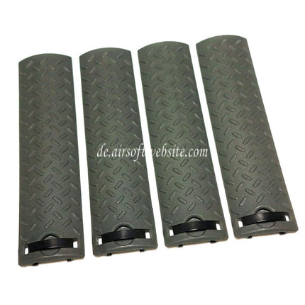 AIRSOFT WEBSITE 4 Stück Set Skidproof Texture Type Rail Cover Panel ACU Foliage Green FG
