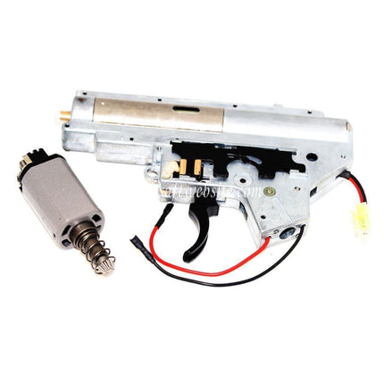 CYMA 6mm Metall Buchse komplettes Version 2 V2 Getriebe mit Motor Geeignet für MP5 Serie AEG Gewehre Airsoft Hinten verkabelt