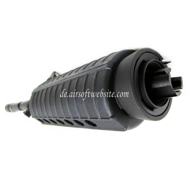 E&C CNC Aluminum RAS vordere Set Handschutz Schienen System mit 12.5 Zoll Outer Barrel Geeignet für M4 M16 M4A1 Serie AEG Gewehre Airsoft Schwarz