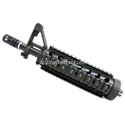 E&C CNC Aluminum RAS vordere Set Handschutz Schienen System mit 9.5 Zoll Outer Barrel Geeignet für M4CQB AEG Gewehre Airsoft Schwarz