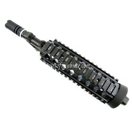 E&C CNC Aluminum RAS vordere Set Handschutz Schienen System mit 9.5 Zoll Outer Barrel Geeignet für M4CQB AEG Gewehre Airsoft Schwarz