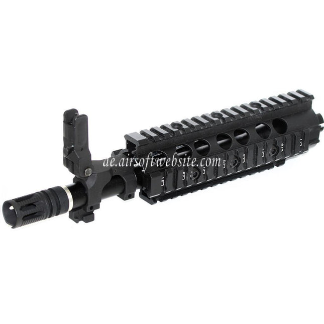 E&C CNC Aluminum RAS vordere Set Handschutz Schienen System Geeignet für SR16 M4 M16 Serie AEG Gewehre Airsoft Schwarz