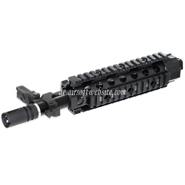 E&C CNC Aluminum RAS vordere Set Handschutz Schienen System Geeignet für SR16 M4 M16 Serie AEG Gewehre Airsoft Schwarz