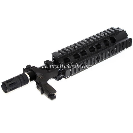 E&C CNC Aluminum RAS vordere Set Handschutz Schienen System Geeignet für SR16 M4 M16 Serie AEG Gewehre Airsoft Schwarz