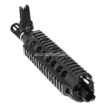 E&C CNC Aluminum RAS vordere Set Handschutz Schienen System Geeignet für SR16 M4 M16 Serie AEG Gewehre Airsoft Schwarz