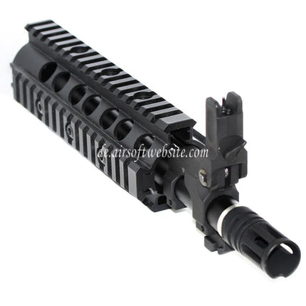 E&C CNC Aluminum RAS vordere Set Handschutz Schienen System Geeignet für SR16 M4 M16 Serie AEG Gewehre Airsoft Schwarz