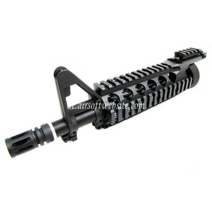 E&C CNC Aluminum RIX RAS vordere Set Handschutz Schienen System mit 9.5 Zoll Outer Barrel Geeignet für M4 M16 Serie AEG Gewehre Airsoft Schwarz