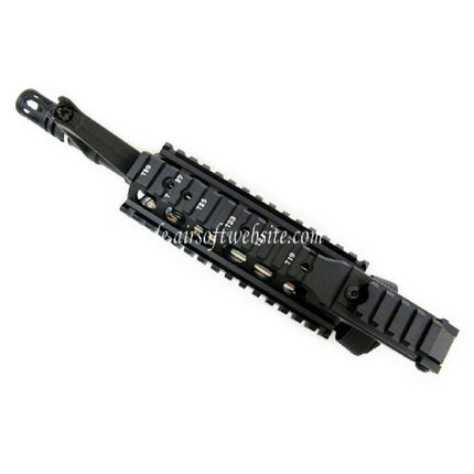 E&C CNC Aluminum RIX RAS vordere Set Handschutz Schienen System mit 9.5 Zoll Outer Barrel Geeignet für M4 M16 Serie AEG Gewehre Airsoft Schwarz