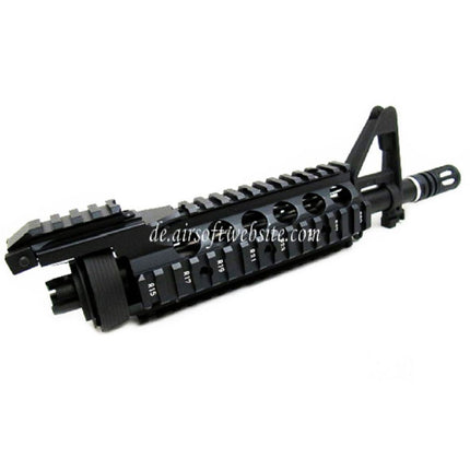 E&C CNC Aluminum RIX RAS vordere Set Handschutz Schienen System mit 9.5 Zoll Outer Barrel Geeignet für M4 M16 Serie AEG Gewehre Airsoft Schwarz