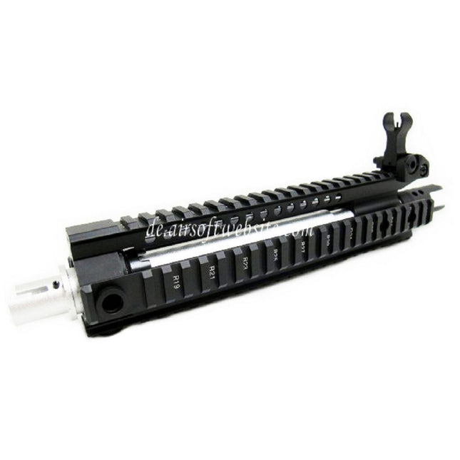 E&C CNC Aluminum MK110 RAS vordere Set Handschutz Schienen System mit 9.5 Zoll Outer Barrel Geeignet für M4 M16 M4A1 Serie AEG Gewehre Airsoft Schwarz