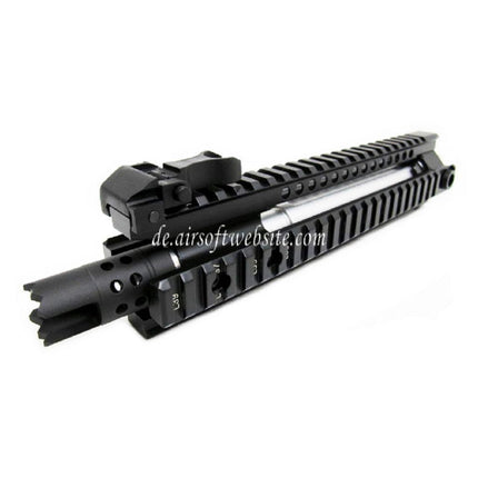 E&C CNC Aluminum MK110 RAS vordere Set Handschutz Schienen System mit 9.5 Zoll Outer Barrel Geeignet für M4 M16 M4A1 Serie AEG Gewehre Airsoft Schwarz