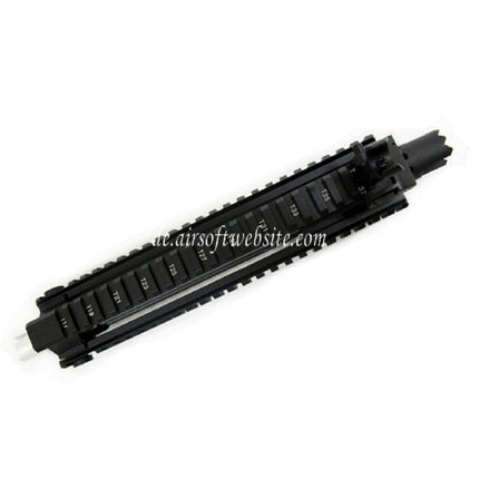 E&C CNC Aluminum MK110 RAS vordere Set Handschutz Schienen System mit 9.5 Zoll Outer Barrel Geeignet für M4 M16 M4A1 Serie AEG Gewehre Airsoft Schwarz