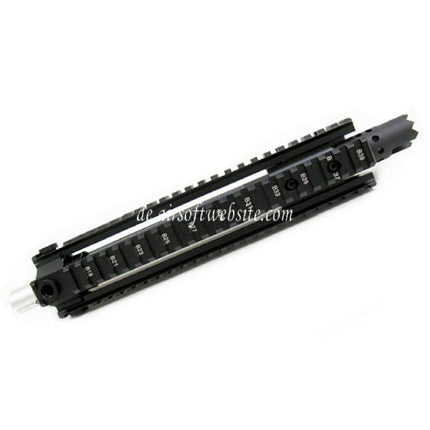 E&C CNC Aluminum MK110 RAS vordere Set Handschutz Schienen System mit 9.5 Zoll Outer Barrel Geeignet für M4 M16 M4A1 Serie AEG Gewehre Airsoft Schwarz