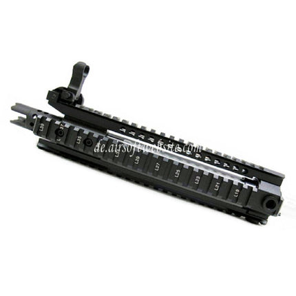 E&C CNC Aluminum MK110 RAS vordere Set Handschutz Schienen System mit 9.5 Zoll Outer Barrel Geeignet für M4 M16 M4A1 Serie AEG Gewehre Airsoft Schwarz