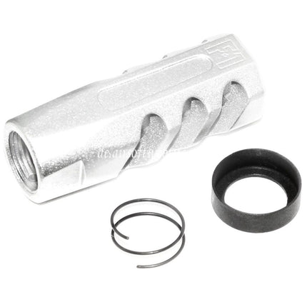 APS EMG Licensed F1 Firearms CMB Flat Faced Mündungsbremse Mündungsfeuerdämpfer Geeignet für -14mm CCW CCW Gegen den Uhrzeigersinn Lauf Gewehre Airsoft