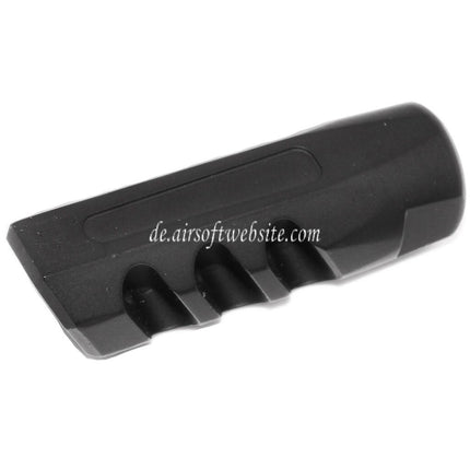 APS EMG Licensed F1 Firearms Angle Faced Mündungsbremse Mündungsfeuerdämpfer Geeignet für -14mm CCW CCW Gegen den Uhrzeigersinn Lauf Gewehre Airsoft