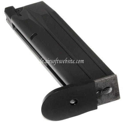 Airsoft Website 21rd Gas Magazin Geeignet für WE (WE-TECH) Bulldog Tokyo Marui PX4 GBB Pistolen Airsoft Schwarz