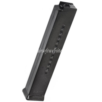 AIRSOFT WEBSITE 110rd Mid-Cap Magazin Geeignet für H&K Umarex UMP Serie AEG Gewehre Schwarz