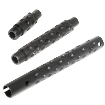 Airsoft Website 3pcs Aluminium KAC PDW Typ Äußeres Lauf verlängerungsrohr -14mm CCW Gegen den Uhrzeigersinn Gewehre Schwarz