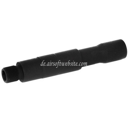 CYMA 4 Zoll 100mm Aluminium CQB Äußeres Lauf verlängerungsrohr -14mm CCW Gegen den Uhrzeigersinn Geeignet für AEG GBB Gewehre Airsoft Schwarz