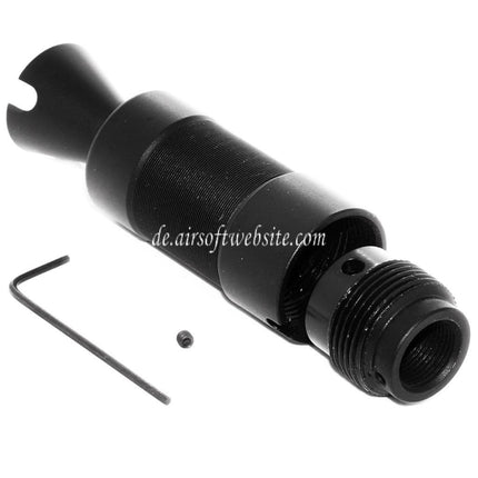 CYMA AK74U Metall Mündungsfeuerdämpfer Geeignet für -14mm CCW Gegen den Uhrzeigersinn Lauf Gewehre Airsoft Schwarz