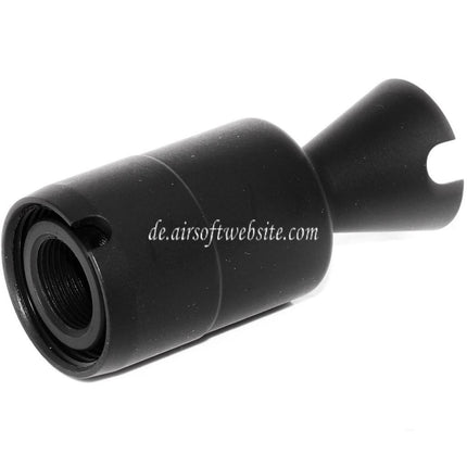 CYMA AKS74U Metall Mündungsfeuerdämpfer Geeignet für -14mm CCW Gegen den Uhrzeigersinn Lauf Gewehre Airsoft Schwarz