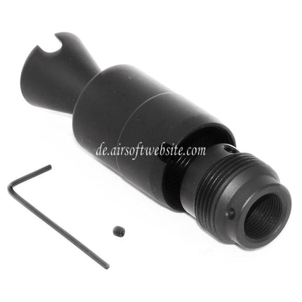 CYMA AKS74U Metall Mündungsfeuerdämpfer Geeignet für -14mm CCW Gegen den Uhrzeigersinn Lauf Gewehre Airsoft Schwarz