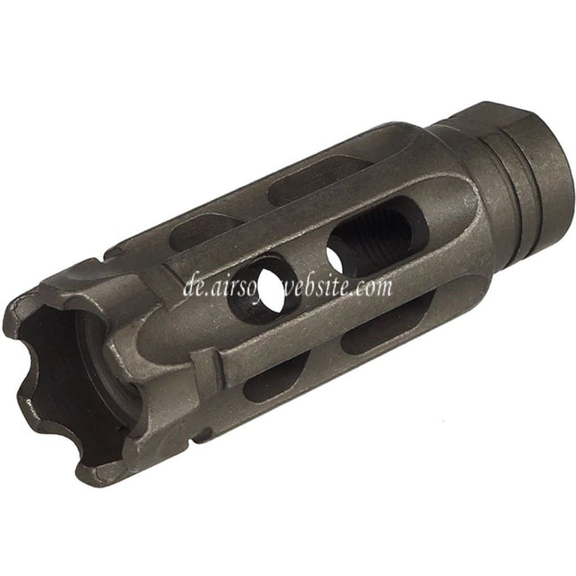 5KU Stahl Mini Notalon Breacher Brake Mündungsfeuerdämpfer Geeignet für -14mm CCW Gegen den Uhrzeigersinn Lauf Gewehre Airsoft Schwarz