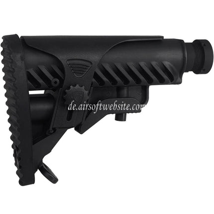 APS M4A64 Shark Stil Schaft mit Backenstücksatz Geeignet für M4 M16 Serie AEG Gewehre Airsoft Schwarz