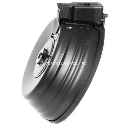 CYMA 2500rd Sheet Stahl Elektrisch Trommelmagazin Geeignet für AK Serie AEG Gewehre Airsoft Schwarz