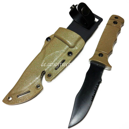 CYMA Plastik M37 Seal Pup Messer (nicht scharfes weiches Gummi Attrappenmesser) mit Scheide