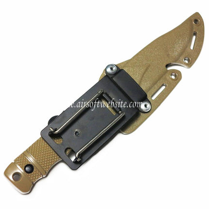 CYMA Plastik M37 Seal Pup Messer (nicht scharfes weiches Gummi Attrappenmesser) mit Scheide