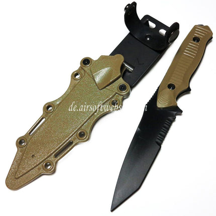 CYMA Plastik 141 Nimravus Tanto Messer (nicht scharfes weiches Gummi Fake Messer) mit Scheide