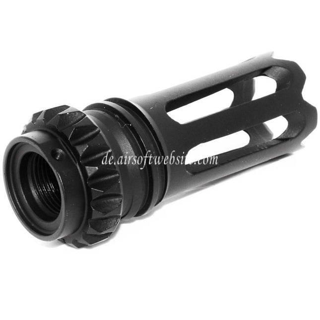 D-BOYS QD SCAR Typ Mündungsfeuerdämpfer Geeignet für -14mm CCW Gegen den Uhrzeigersinn Lauf Gewehre Airsoft Schwarz