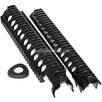 D-BOYS CNC Aluminum M5 RAS Handschutz Schienen System Geeignet für CYMA D-BOYS G&P Classic Army KWA G&G Tokyo Marui M4 M16 Serie AEG Gewehre Airsoft Schwarz