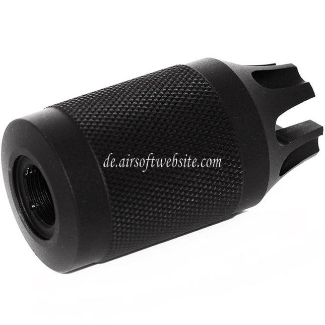 Airsoft Website Diablo Typ Metall Mündungsfeuerdämpfer Geeignet für -14mm CCW Gegen den Uhrzeigersinn Lauf Gewehre Airsoft Schwarz