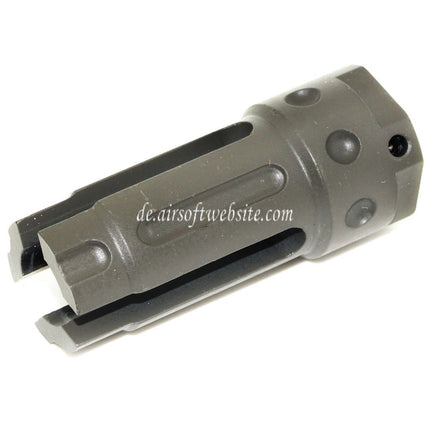 Airsoft Website 57mm QDC Stil Mündungsbremse Mündungsfeuerdämpfer Geeignet für -14mm CCW Gegen den Uhrzeigersinn Lauf Gewehre